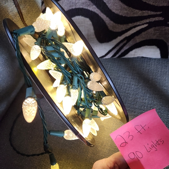 String of LIGHTS 90 LED C6 Outdoor Warm White Color 23 Feet Long - Picture 4 of 6